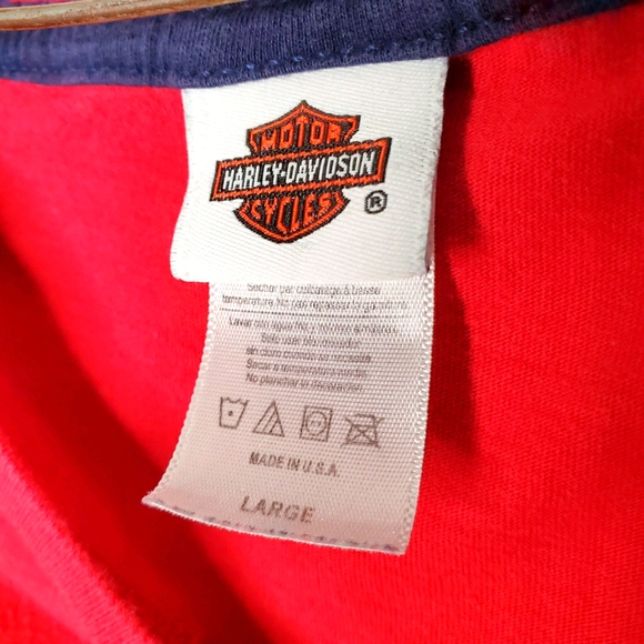 23) HARLEY-DAVIDSON 1903 "Life Liberty..." Columbus, IN Sz. L - Picture 2 of 3